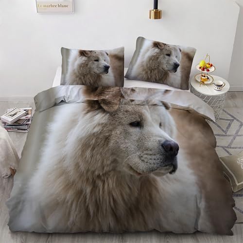 Housse de couette 200x200 zippée lavable parure de lit chien douce - 2