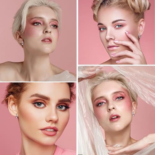 Yadoca HZHENG-YADC-LY115-925HOOP-PPB Small Hoop Earrings For Girls Women Hypoallergenic 𝟵𝟮𝟱 𝗦𝘁𝗲𝗿𝗹𝗶𝗻𝗴 𝗦𝗶𝗹𝘃𝗲𝗿 Toddler Earrings Cute Cubic Zirconia Cartilage Sleeper Huggie Hoop Earrings thumb #6