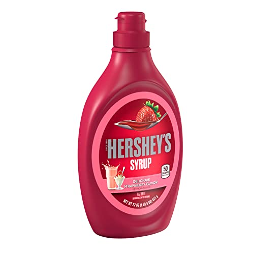 image for HERSHEY'S Strawberry Flavored Syrup Bottle, 22 oz, 22 Ounce (Pack of 1