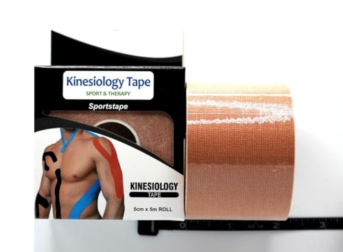 Waterproof Kinesiology Tape 2" x 16.4' for Pain Relief & Muscle Support - Latex-Free Athletic & Therapy Tape