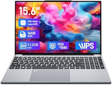 2025 Gaming Laptop,15.6 Inch Laptop Computer, Win 11 Pro Laptops N95 Processor (Up to 3.4GHz) 16GB 512GB SSD, Laptops Gamer 180 Angle Opening Backlit Keyboard Fingerprint Unlock FHD IPS 1920 * 1080