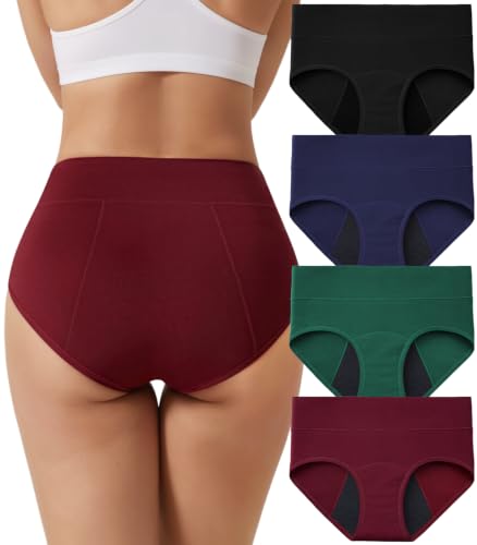 ACEJUNE 4-Pack Leakproof Briefs