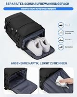 Handgepäck Rucksack 40x30x20 für Ryanair Klein Reiserucksack Wasserdichter 40x30x20 Unter Dem Sitz Rucksack Flugzeuge Reisetasche Weekendertasche Wanderrucksack Lässiger Tagesrucksack,B-Schwarz – Ansicht 3