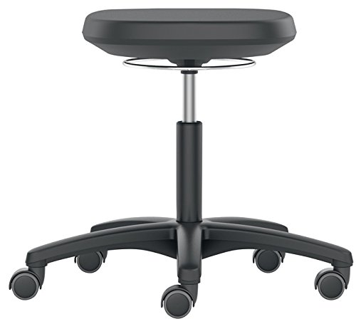 BIMOS 9127-2000-532 Industrie-und Laborhocker Labsit mit Rollen, Sitz-H.450-650 mm, PU-Schaum, Sitzfläche: Integralschaum Cover