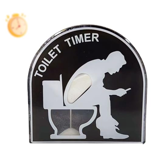 Fosoloni Toilet Hourglass Timer, Toilet Timer, Creative Toilet Stool Hourglass Clock, Children's Brushing Timing Tool, Home Decor Hourglass Timer, Hourglass Toilet Hourglass Timer for Men, Husband