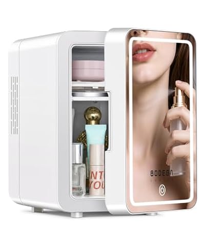 BODEGA Mini Fridge with 3-Level Dimmable LED Mirror for Skincare and Makeup — $53.99 (10% off)