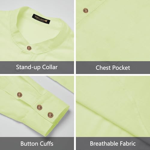 Image of Vida Loca Men Full Sleeve Solid Cotton Blend Straight Slim Fit Kurta Shirt for Men's.