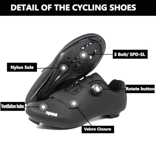 FANSU Fahrradschuhe für Herren und Damen, Rennradschuhe mit Delta-Cleats, Kompatibel mit Look SPD-SL Delta Lock Pedal Reitschuhe Kompatibel mit Peloton Schuhen
