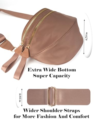Pure Colour Spacious Crossbody Bag
