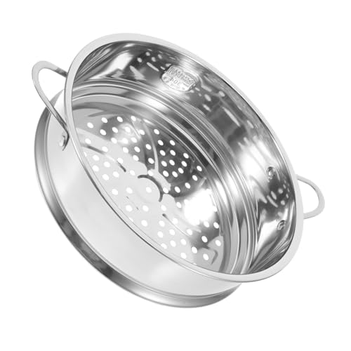 LAPYAPPE Olla Vaporera Acero Inoxidable Con Asas Dobles Resistente Para Cocinar Al Vapor Espacios Pequeños Para Dumplings y Bollos Al Vapor