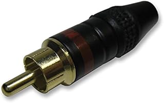 Pro Signal PSG01774 - Enchufe para fono, color negro y rojo