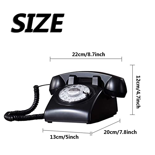 Téléphone classique vintage à la mode noir pour maison et bureau