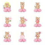 【Decorazioni per il compleanno del bambino】Caratterizzata da un grazioso orsetto e da colori adorabili, questa decorazione si adatta perfettamente al tema di un baby shower. La stampa fronte-retro ad alta definizione garantisce colori vivaci e resistenti allo sbiadimento, con dettagli nitidi, rendendo il tuo bambino il centro dell'attenzione.