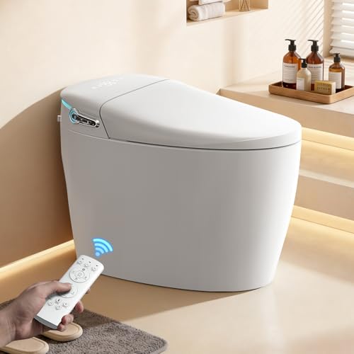 Smart Bidet Toilet with Heated Seat, Remote, Auto Flush