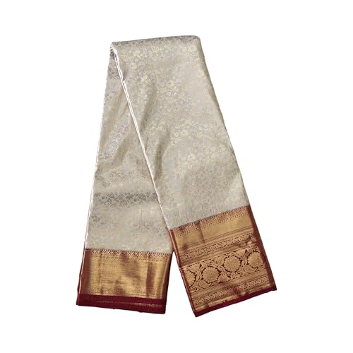 Generic gold mysore silk saree in pure silk – image 2