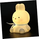 Tofficu 1 Stück Kleines Kaninchen -nachtlicht Lampe Mit Warmem Licht Spaßlampe Nachtlicht Schätzchen Karikatur Schreibtisch Led-lampe Drinnen Hase Coole Lampe Dein Plastik Blue
