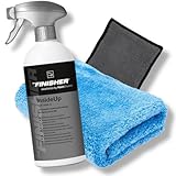 Autopflege Kunststoffreiniger Set | THE FINISHER InsideUp 500ml + Scrub Pad + Mikrofasertuch -...