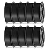 ANYCUBIC PLA Filament 1.75mm Bundle, 3D Printer Filament 1.75mm Dimensional Accuracy +/- 0.02mm, 1KG Reusable Spool (2.2 lbs), 10KG Black