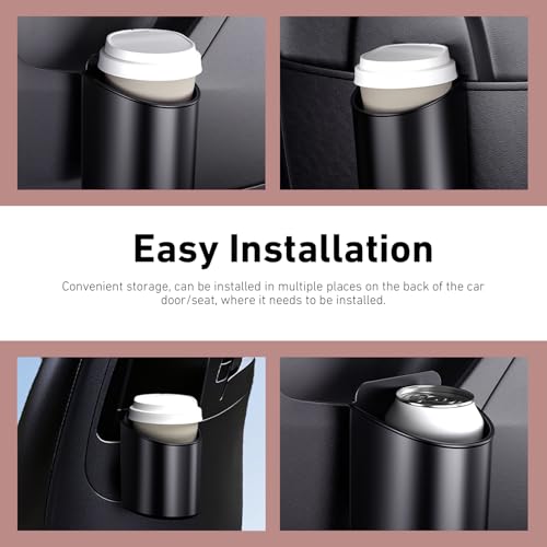 Portavasos para puerta de carro universal en ABS negro miniatura 7