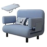 Sofá cama convertible con almohada de algodón y lino, silla individual ergonómica, cama de invitados, sofás plegables, marco de acero al carbono para apartamento, sala de estar, salas de estudio