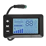 Electric Bicycle GD01 5 Pin LCD Display Accessories, Water Resistant 24V/36V/48V Bicycle Dashboard, Adjustable Backlight Brightness, Real Time Speed Distance Tracking