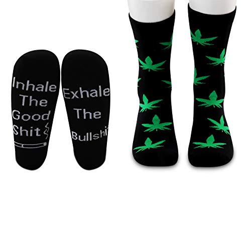 MYSOMY Calcetines de marihuana para marihuana con diseño de marihuana, regalo divertido para parejas BFF Cover