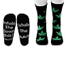 MBMSO Marijuana Weed Socks 2 Pairs Inhale the Good Shit Exhale the Bullshit Socks Marijuana Gifts Funny Stoner Gifts