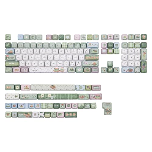 Teclas para teclado mecánico KiiBoom Sprout Picnic de 144 piezas en perfil MOA PBT