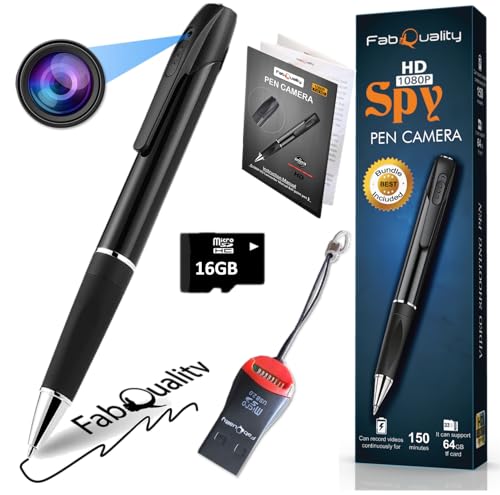 Camera Pen 16 GB sd Card 1080p Mini Body Camera Pen 1080p + 5 Inks + Reader [Upgraded 2025] Premium Small Body Cam with HD Video or Picture Taking, Body Worn Camcorder