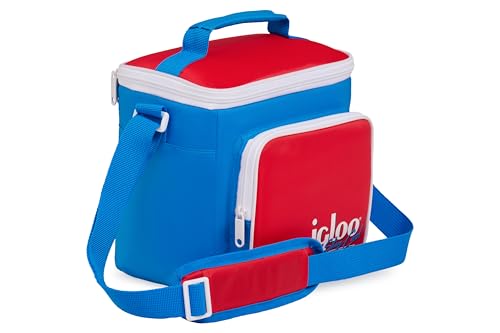 Igloo 90s Retro Square Lunch Box Cooler Red/White/Blue