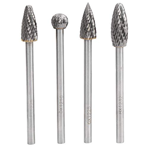 Set de 4 fresas rotativas de carburo de tungsteno miniatura 1