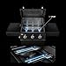 BURNHARD® Gasgrill 3-Brenner, 9,6 kW, Edelstahl-Stabbrenner, Piezo-Zündung, Edelstahlrost, große Grillfläche, Alu-Druckguss-Seitenteile – FRED Base