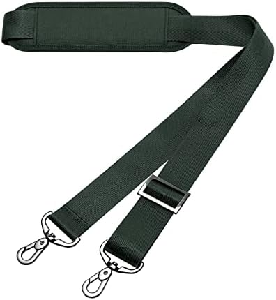 MOSISO 56 inch Shoulder Strap, Adjustable Thick Soft Universal Replacement Non-Slip Comfort Fit Padded with Metal Swivel Hooks for Laptop Shoulder Bag/Laptop Messenger Bag/Crossbody Bag, Black