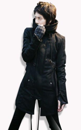 モッズコート メンズ コート ボリュームネック フード付 ミリタリー モッズコート ブラック 黒 お兄系 着こなし モテ系 流行 Black Xlサイズ コート ジャケット 通販 Amazon