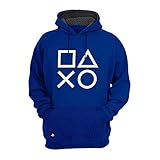 Moletom Playstation,Banana Geek,Masculino,Azul,GG