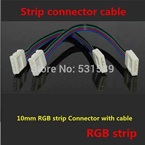 Gimax Wholesale 100PCS 10mm RGB strip Connector with cable/ 5050 RGB led strip connector