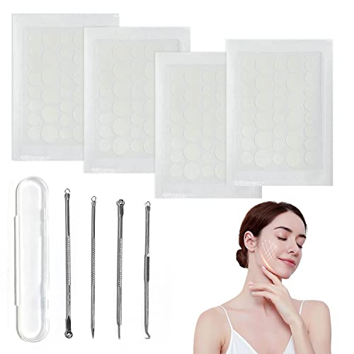 144 parches invisibles para el acné hidrocoloidal, parches para el acné, parches para el acné, parches para la curación rápida de la piel con corrector (herramienta para enviar aguja para el acné)