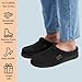 Dearfoams Men's Indoor/Outdoor Breathable Memory Foam Clog Offered in Wide Widths, Black (Twill), X-Large