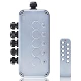 Outdoor Remote Switch,NineLeaf Garden & Pond Switch Box IP66 Waterproof, 5 Gang Electrical Remote Controlled Switch Boxes,External Switch Wireless,Up to 1000W,220-240V,for Outdoor Pump Heater Lights