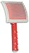 Oscar Frank Universal Plastic Handle Pet Slicker Brush with Curved Back, Large