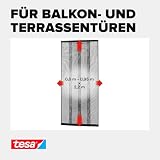 tesa INSECT STOP Aluminium Lamellen Vorhang Premium - teleskopierbarer Insektenschutzvorhang - für Balkon- und Terrassentüren - einfache Montage ohne Bohren - 95 x 220 cm - Anthrazit (Durchsichtig)