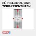 tesa INSECT STOP Aluminium Lamellen Vorhang Premium - teleskopierbarer Insektenschutzvorhang - für Balkon- und Terrassentüren - einfache Montage ohne Bohren - 95 x 220 cm - Anthrazit (Durchsichtig)