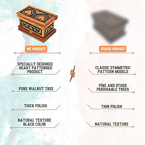Zektek Puzzle Boxes With Hidden Compartments - Keepsake Boxes With Lids| Secret Decorative Wooden Box- Secret Jewelry Chest Treasure Box #TOP2