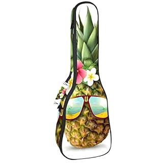 Sac Ukulélé Ananas Étui Pour Ukulélé 23 Pouces 10Mm Rembourré Pour Tenor Soprano Concert Ukulélé - Les Beatles, Paul McCartney, John Lennon, RIngo Starr, George Harrison