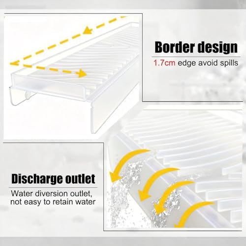 Image of Silicone Sink Splash Guard for Kitchen Basin (20in X 7.4in), Cuttable Silicone Sink Edge Protector & Countertop Cover, Prevents Splashes, for Kitchen Counter (White)