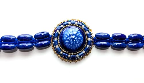 Ceinture artisanale pierre bleue pour ceinturer une robe ample
