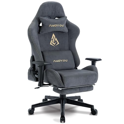 Andyou Silla Gaming Ergonómica, Gray