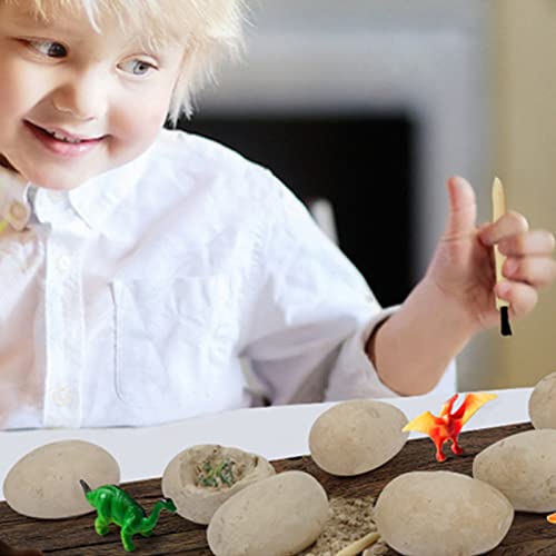 Henniu Brinquedos de ovo de dinossauro Dino Eggs com 12 dinossauros e ferramenta de escavação STEM A