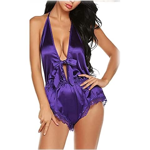 UIVHLW Lingerie Sets Women Lace Lingerie Stripper Halter Plus Size Costumes Cover