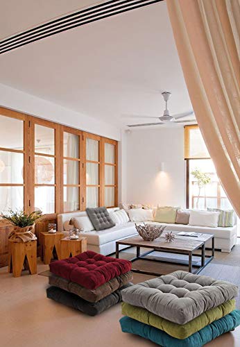 Square Floor Seat Pillows Cushions 22" X 22", Soft Thicken Yoga Meditation Cushion Pouf Tufted Corduroy Tatami Floor Pillow Reading Cushion Chair Pad Casual Seating For Adults & Kids, Dark Grey #TOP3